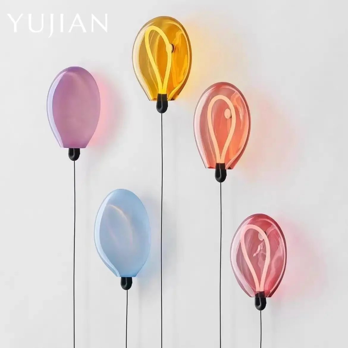Led Balloon Light - オランダのクリエイティブファッションカラフルなガラスバルーン LED 装飾壁ランプ子供部屋研究寝室リビングルーム照明器具