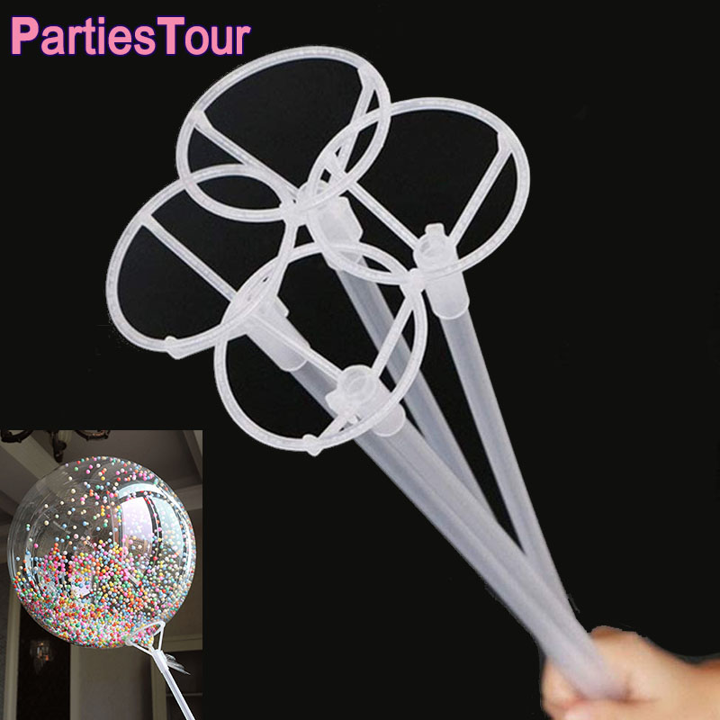 Led Balloon Light - 15 セット長さ 16 インチのクリアバルーンホルダー LED ボボバルーンスティック用カップバブルバルーンスティックホルダーバルーンアクセサリー