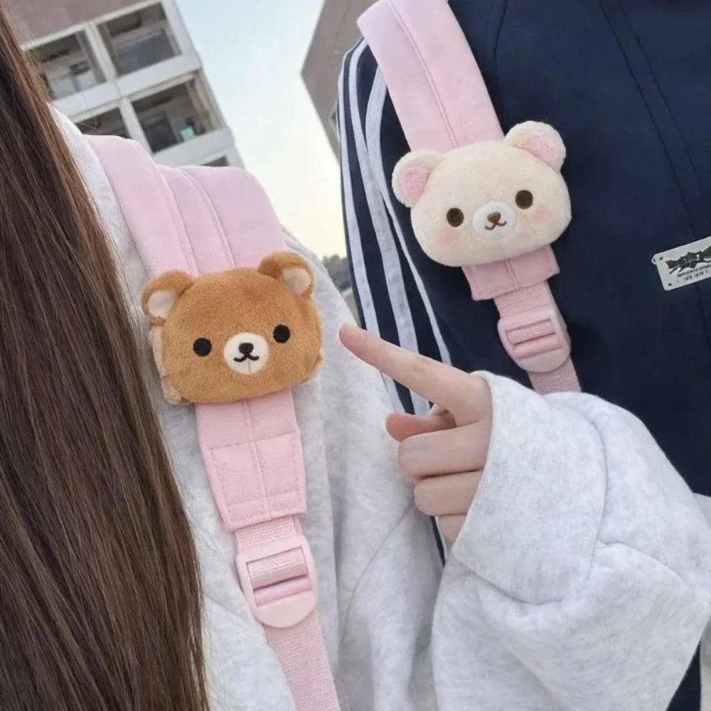 Event Supplies - 柔らかいリラックマのぬいぐるみバッグチャーム、かわいい漫画のクマのキーホルダー、バックパックの装飾アクセサリー、誕生日や友情の贈り物に最適