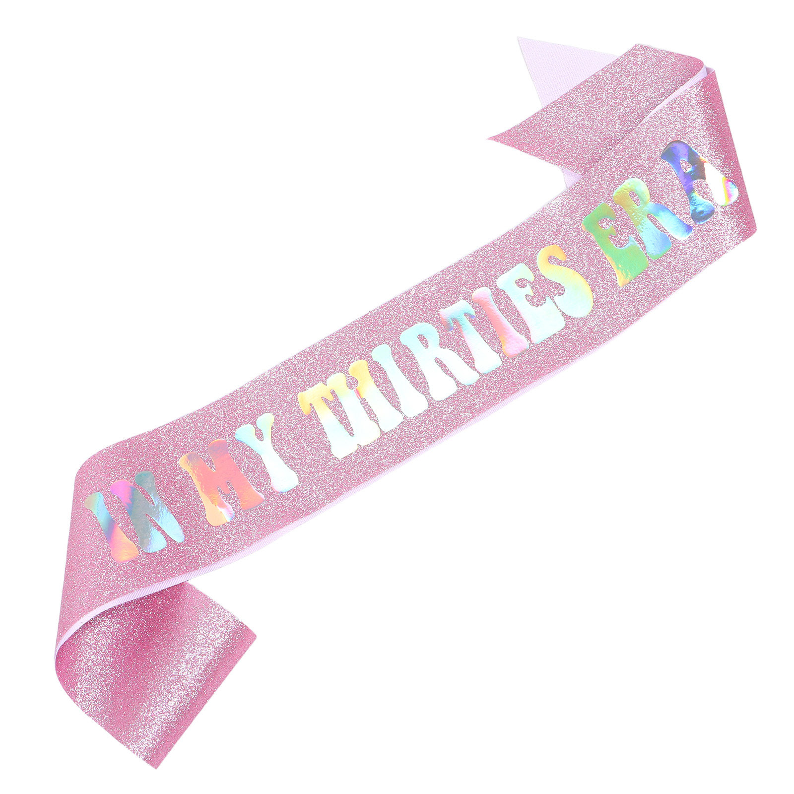 Birthday Sash Glitter - 30代向け誕生日サッシュ（女性用）グリッター虹色ショルダーストール 誕生日飾り付け パーティー写真撮影用小道具