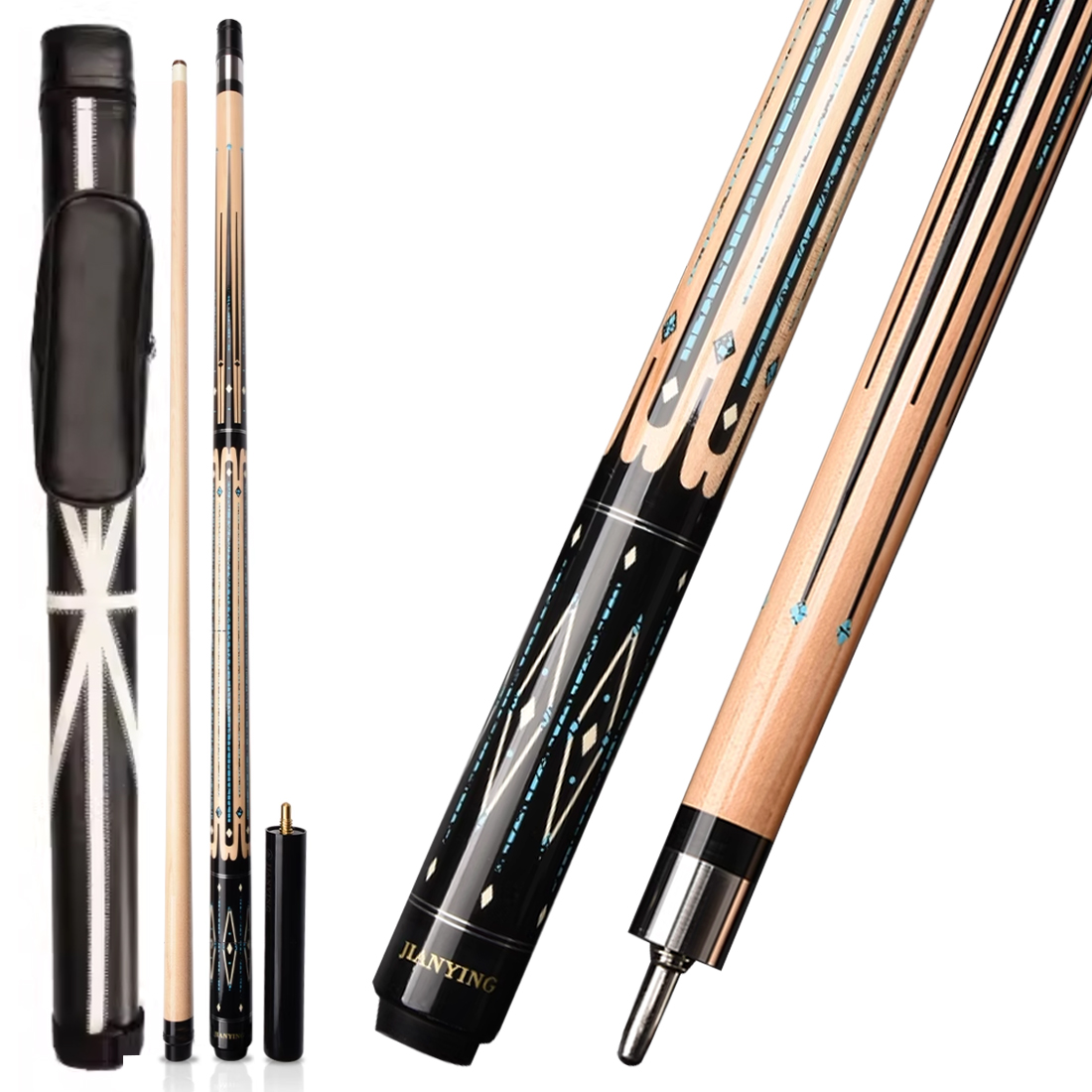 Jianying プールキュー、ハードケースとエクステンショ - Centerpiece Stick のレビューと価格