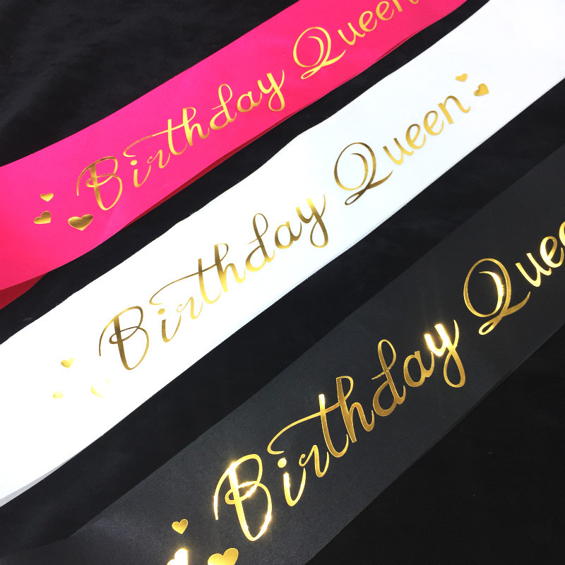 女の子のためのマーメイドサテンリボン,誕生日パーティーの装飾 - Birthday Sash Glitter のレビューと価格