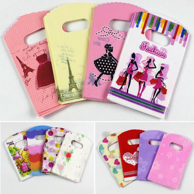 カラフルなプリントプラスチックジュエリーギフトバッグ、ショッ - Event Party Shop のレビューと価格