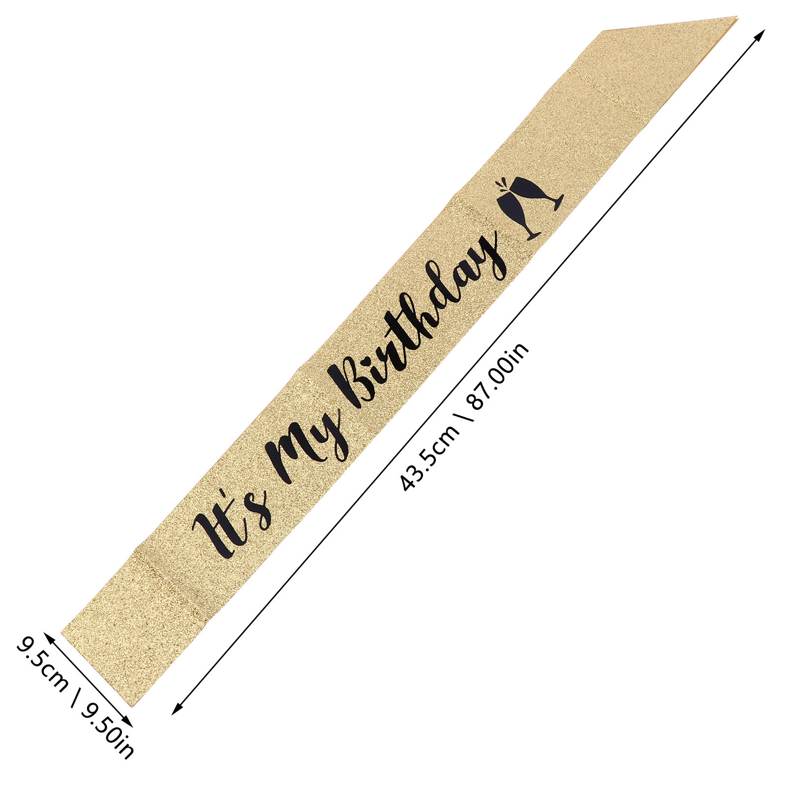 1個入り グリッターバースデーサッシュ ショルダーサッシュ  - Birthday Sash Glitter のレビューと価格