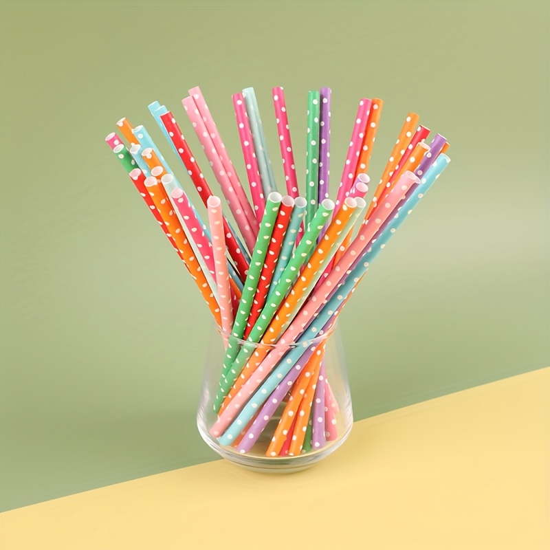 バー、誕生日、結婚式、パーティーに適したカラフルな使い捨て紙 - Paper Straw Color のレビューと価格