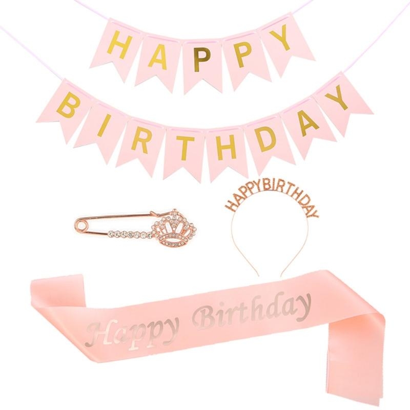 G92D 4 ピース誕生日パーティーデコレーションシャンパン - Birthday Sash Glitter のレビューと価格
