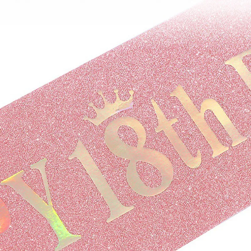 誕生日パーティー用のグリッターサッシ、女の子と女性のための装 - Birthday Sash Glitter のレビューと価格