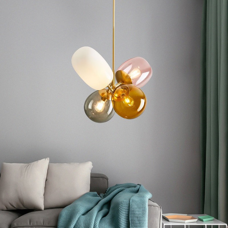 YEBMLP マカロンガラスペンダントランプバルーンカラフル - Led Balloon Light のレビューと価格