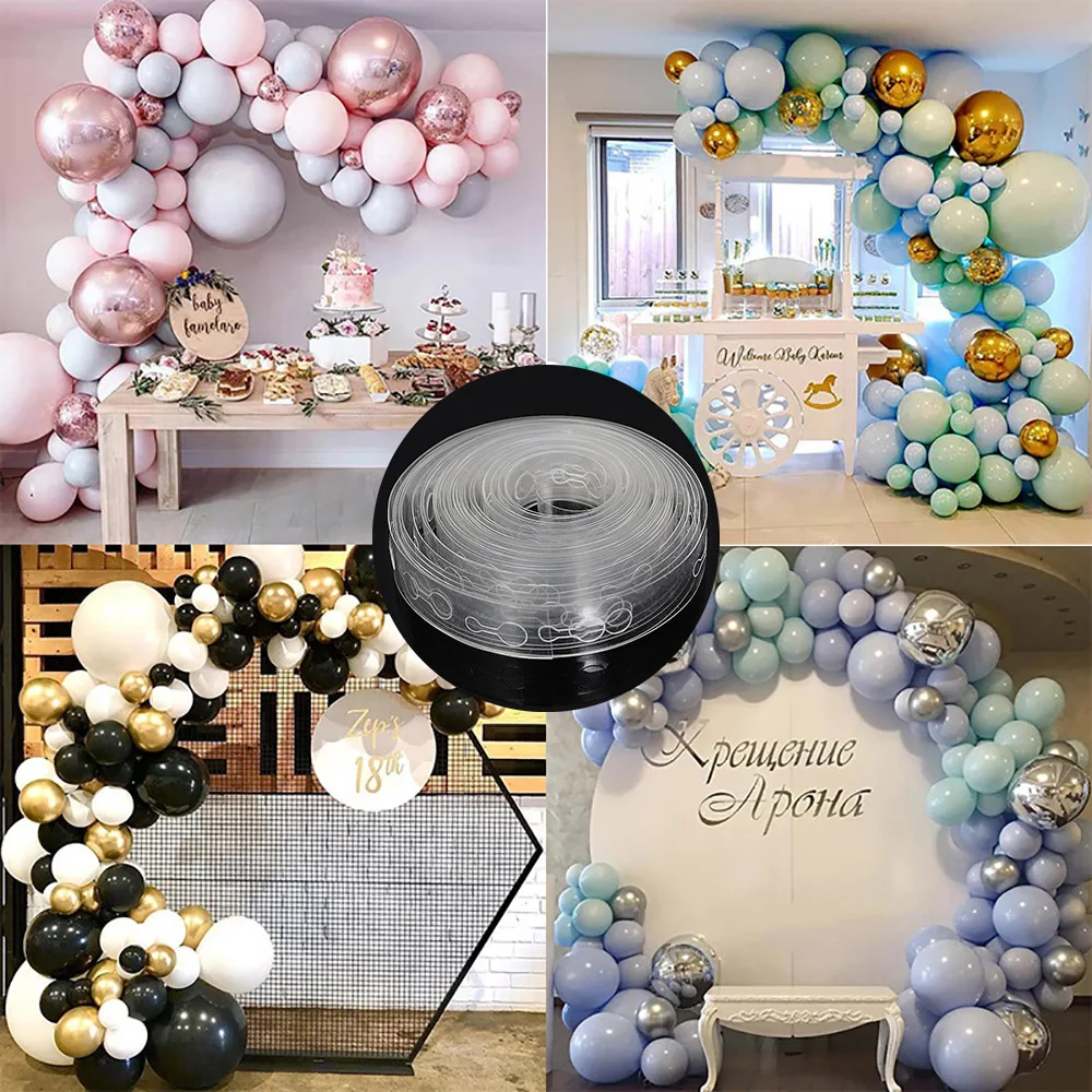5 メートル透明バルーンチェーンストリップアーチガーランド結 - Balloon Arch Kit のレビューと価格