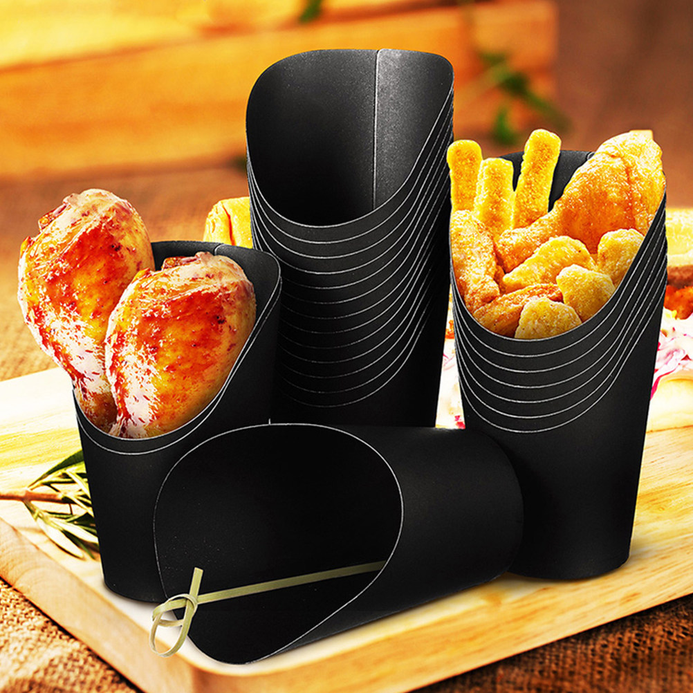 50個入りクラフト紙製フライドポテトカップ、トールタイプの使 - Plastic Cup 50Pcs のレビューと価格