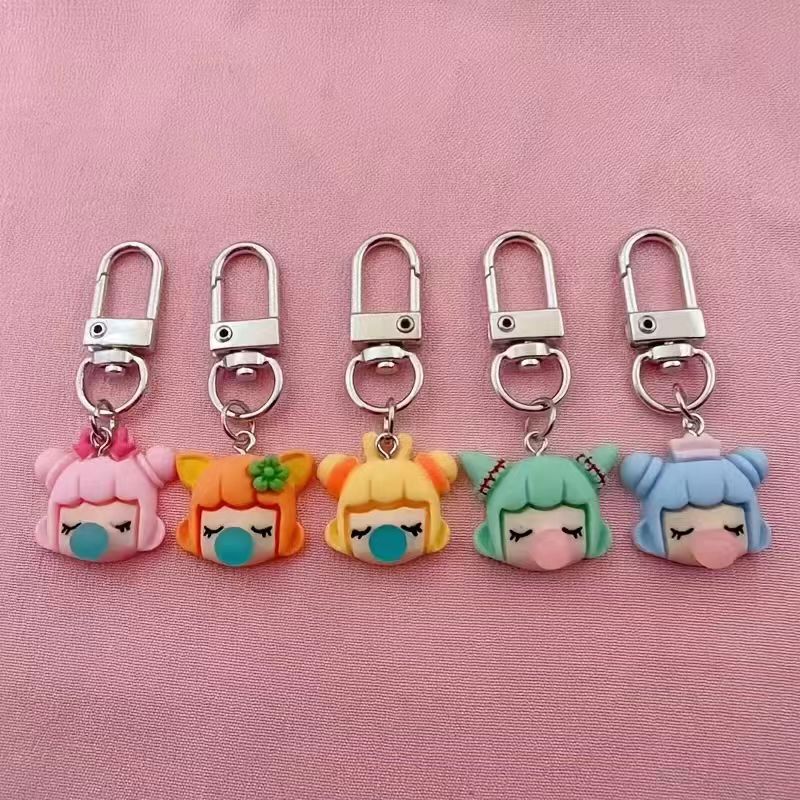 樹脂製の女の子キーホルダー5個セット、バッグや車のアクセサリ - Event Party のレビューと価格