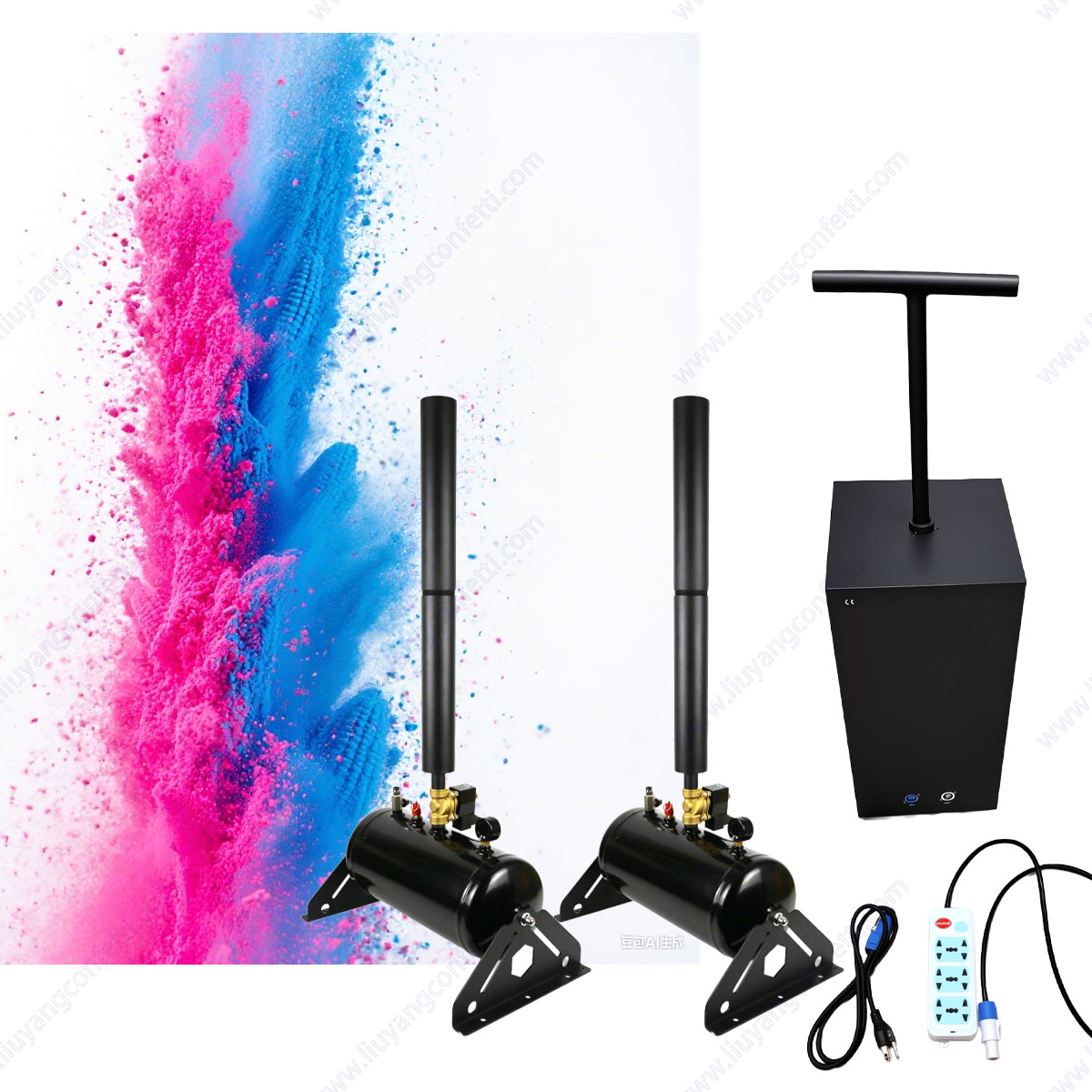 紙吹雪ストリーマーベビーシャワーマシンコンプレッサー空気CO - Confetti Cannon Tube のレビューと価格
