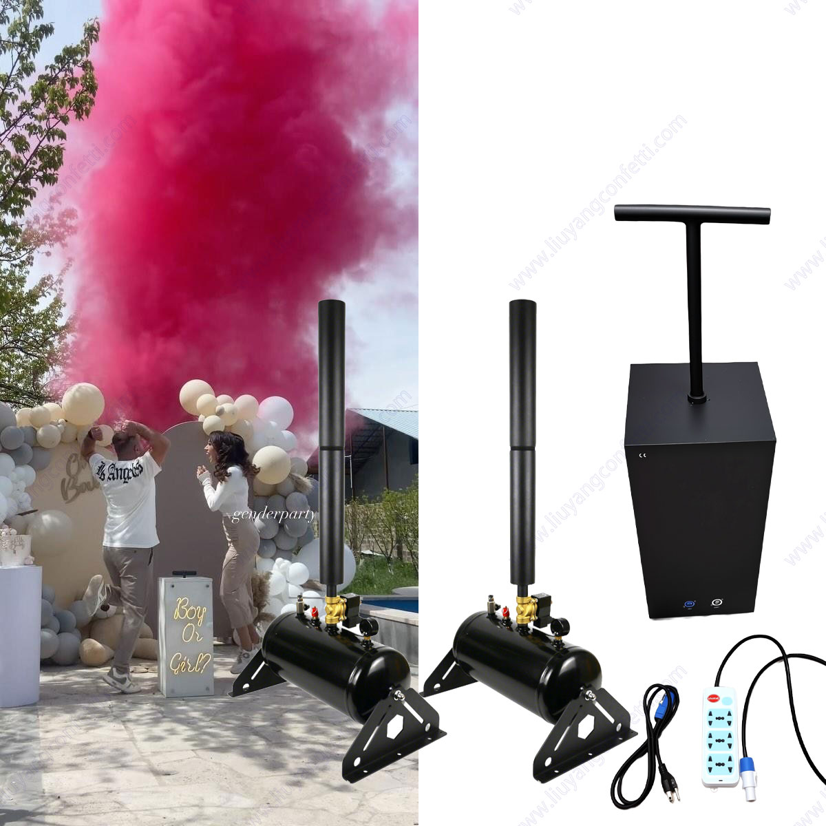 紙吹雪ストリーマーベビーシャワーマシンコンプレッサー空気CO - Confetti Cannon Tube のレビューと価格