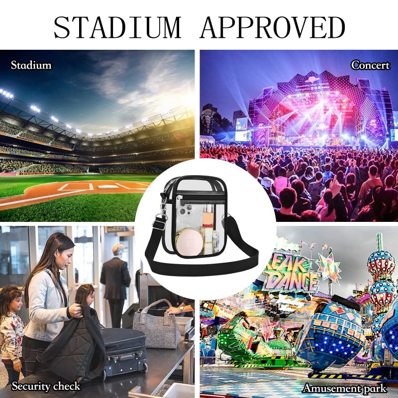 1-10個入り レディース クリア クロスボディバッグ 透明 - Event & Party Supply Photos のレビューと価格