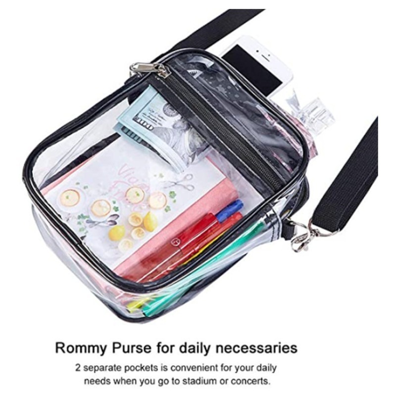 1-10個入り レディース クリア クロスボディバッグ 透明 - Event & Party Supply Photos のレビューと価格