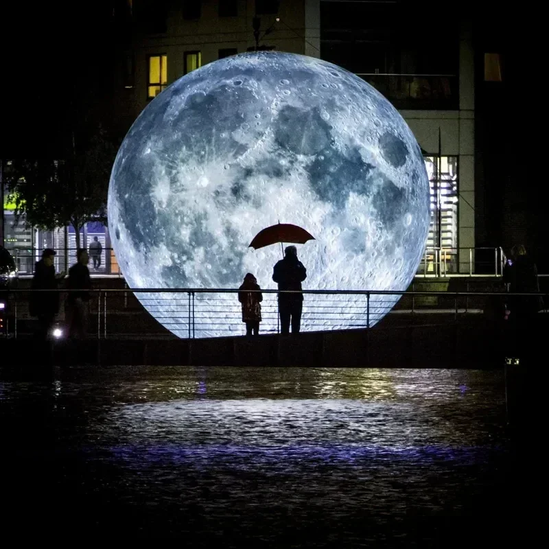 巨大なインフレータブルブルームーンボール LED ライト P - Led Balloon Light のレビューと価格